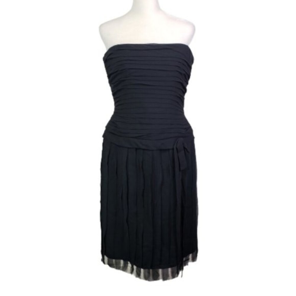 Kay Unger Black Silk Strapless Formal  Dress - size 10
